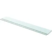 vidaXL Panneaux d'étagère 2 pcs Verre Transparent 110 x 15 cm