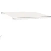 vidaXL Store manuel rétractable avec LED 450x350 cm Crème