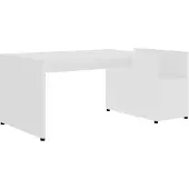vidaXL Table basse blanche 90x45x35 cm Bois composite