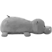 vidaXL Hippopotame en peluche Gris