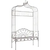 vidaXL Banc de jardin 122 cm Fer Marron antique