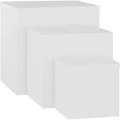 Super Merchant Tables d'appoint 3 pièces en bois d'ingénierie blanc