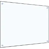 vidaXL Dos de cuisine Transparent 80x60 cm Verre trempé
