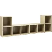 vidaXL Armoires TV 4 pièces chêne Sonoma 72x35x36,5 cm Bois composite