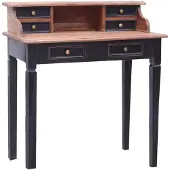 vidaXL Bureau avec tiroirs 90x50x101 cm Vieux bois massif