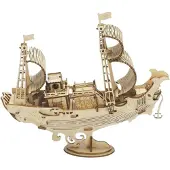 Robotime Rolife Puzzle 3D en bois Le bateau diplomatique japonais 91 pièces (91 pièces)