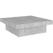 vidaXL Table basse gris béton 90x90x28 cm Bois composite