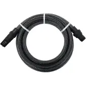 vidaXL Tuyau d'aspiration avec raccords PVC Noir 1" 7 m PVC