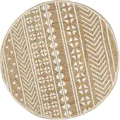 vidaXL Tapis fait à la main Jute avec imprimé blanc 120 cm