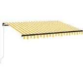 vidaXL Store manuel rétractable 350x250 cm jaune et blanc