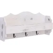 vidaXL Porte-manteau mural Blanc 50x10x23 cm Bois