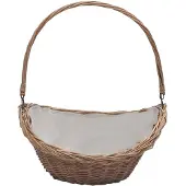 vidaXL Panier à bois de chauffage avec poignée 57x46,5x52 cm Marron