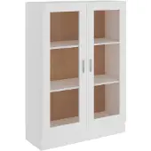 vidaXL Armoire à vitrine Blanc 82,5x30,5x115 cm Bois d'ingénierie