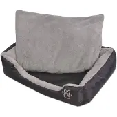 vidaXL Lit pour chien avec coussin rembourré taille M Noir