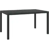 vidaXL Table de jardin noire 150x90x74 cm aluminium et WPC