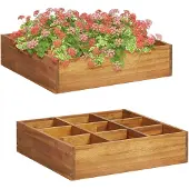 vidaXL Lit surélevé de jardin pour herbes aromatiques Bois massif d'acacia 60 x 60 x 15 cm