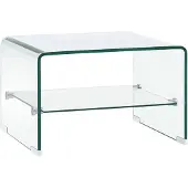 vidaXL Table basse Clair 50x45x33 cm Verre trempé