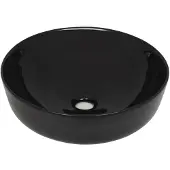 vidaXL Lavabo en céramique rond noir 41,5 x 13,5 cm