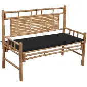 vidaXL Banc de jardin avec support 120 cm bambou