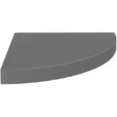 vidaXL Étagère d'angle flottante gris brillant 35x35x3,8 cm MDF