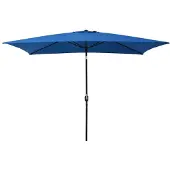 vidaXL Parasol avec mât métallique 300x200 cm bleu azur