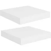 vidaXL Étagères murales flottantes 2 pcs blanc 23x23,5x3,8 cm MDF