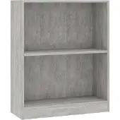 vidaXL Bibliothèque Gris béton 60x24x76 cm Bois d'ingénierie