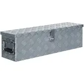 vidaXL Boîte en aluminium 80,5 x 22 x 22 cm Argenté