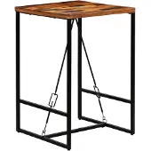 vidaXL Table de bar en vieux bois massif 70x70x106 cm