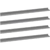 vidaXL Étagères murales 4 pcs Gris 100x9x3 cm