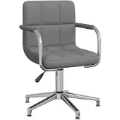 vidaXL Chaise de bureau Pivotante Tissu gris clair