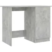 vidaXL Bureau gris béton 100x50x76 cm Bois composite