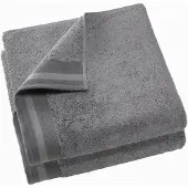 De Witte Lietaer Serviette de Douche De Witte Lietaer Contessa Steel Grey (70 x 140 cm) (Lot de 2)