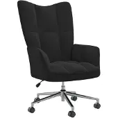 vidaXL Fauteuil relax noir velours