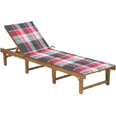 vidaXL Bain de soleil pliable avec support Acacia massif