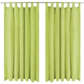 vidaXL Rideau occultant avec boucles 2 pcs 140 x 245 cm Vert