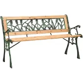 vidaXL Banc de jardin 122 cm Fonte et bois massif de sapin