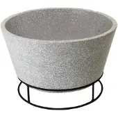 Esschert Design - Boule à feu aspect béton céramique - Boule à feu - Acier - Gris