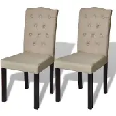 vidaXL Chaise de salle à manger 2 pcs. Tissu brun chameau