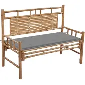 vidaXL Banc de jardin avec support 120 cm bambou
