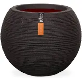 Capi Europe Pot à fleurs Nature Rib rond 62x48 cm noir KBLR271