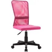 vidaXL Chaise de bureau rose 44x52x100 cm tissu filet