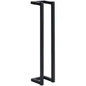 vidaXL Porte-serviette Noir 12,5x12,5x60 cm Fer