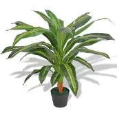vidaXL Plante artificielle avec pot Dracaena 90 cm Vert