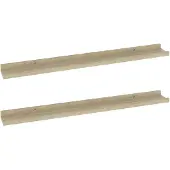 vidaXL Étagères murales 2 pièces Chêne Sonoma 80x9x3 cm