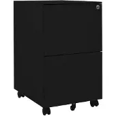 vidaXL Classeur mobile Noir 39x45x67 cm Acier