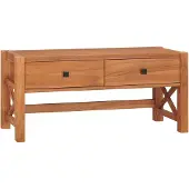 vidaXL Buffet bas "Haserich" en bois de teck en teck. Dimensions (L/H/P) 100x45x40 cm