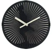 Nextime Horloge murale Running Man en plastique noir Ø 30 cm