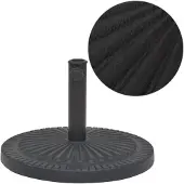 vidaXL Pied de parasol Résine Rond Noir 14 kg