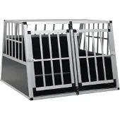 vidaXL Caisse de transport pour chiens avec double porte 94 x 88 x 69 cm